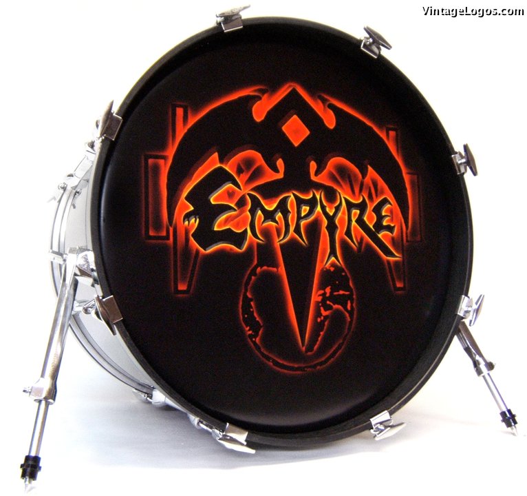 Empyre Custom Bass Drumhead • Vintage Logos