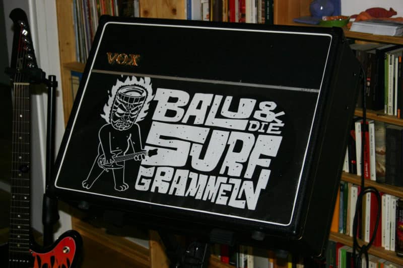 Balu and Die Surfe Grammeln Printed Guitar Amp Grille Cloth • Vintage