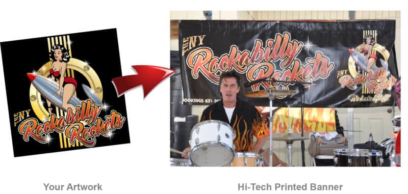 Band Banners - Big Portable Graphics for event stages • Vintage Logos