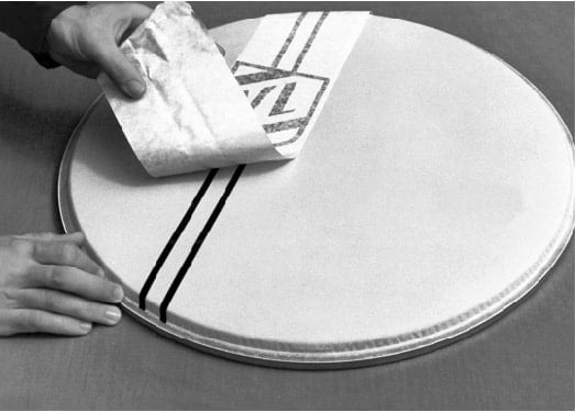 How to apply custom bass drum shield logo