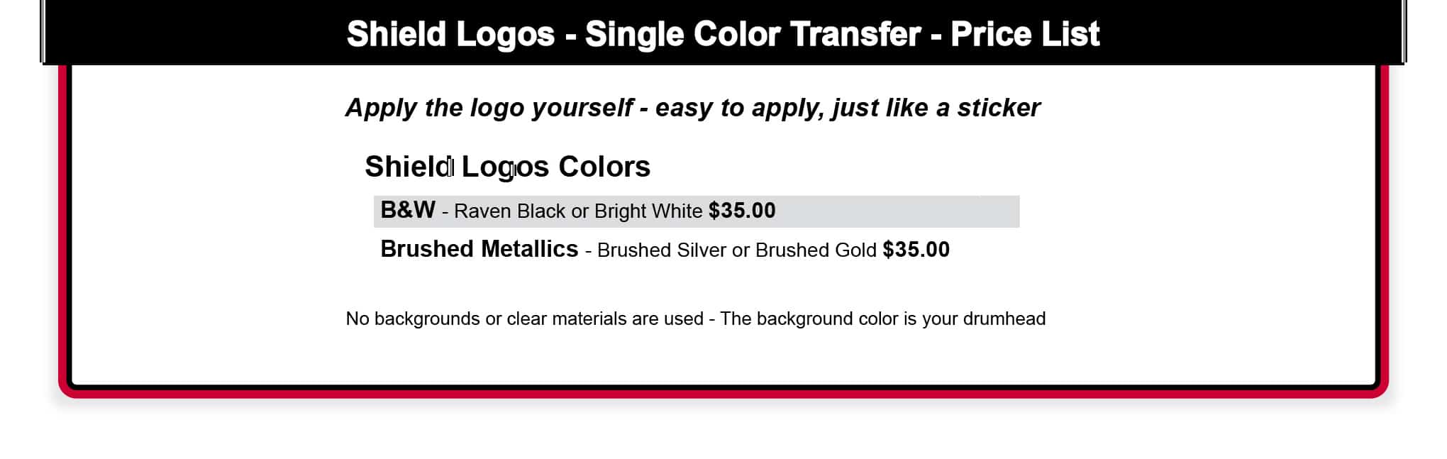 Bass Drum Shield Logo Vintage style logos for drum kits • Vintage Logos