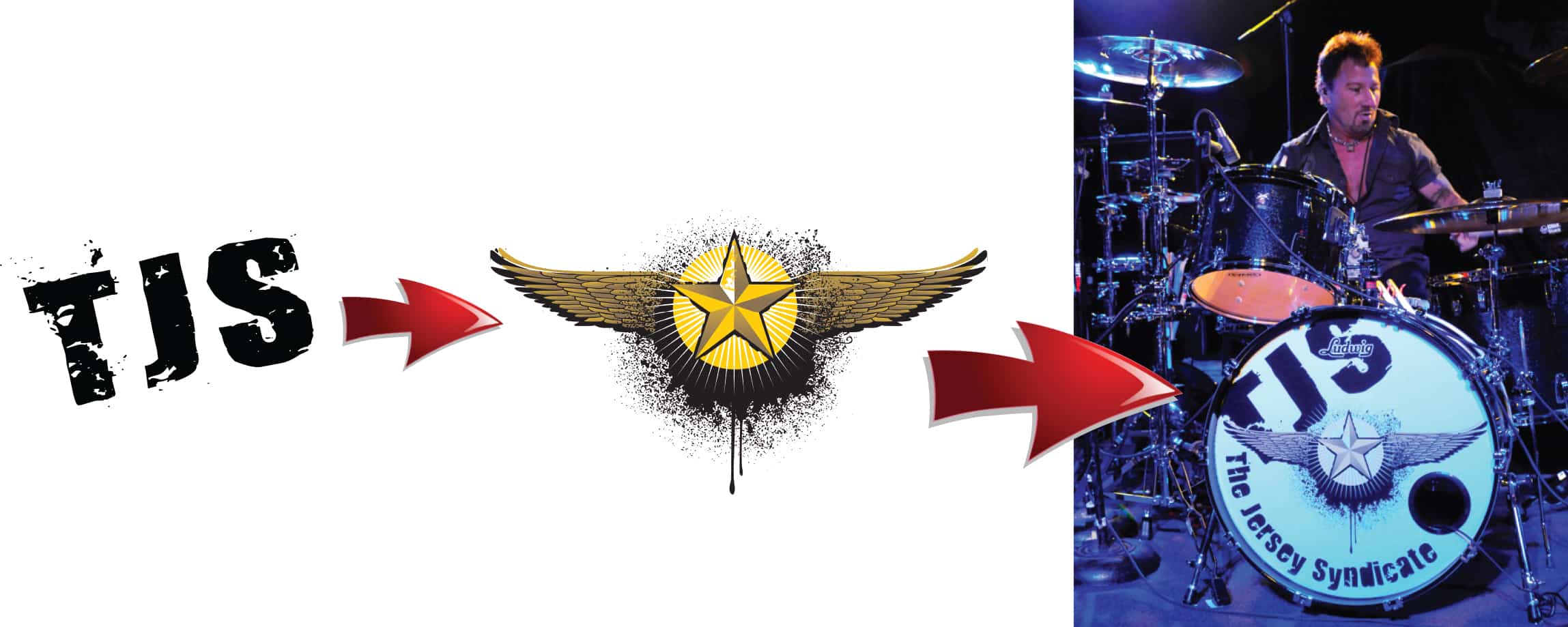 Custom Drum Head Design • Vintage Logos