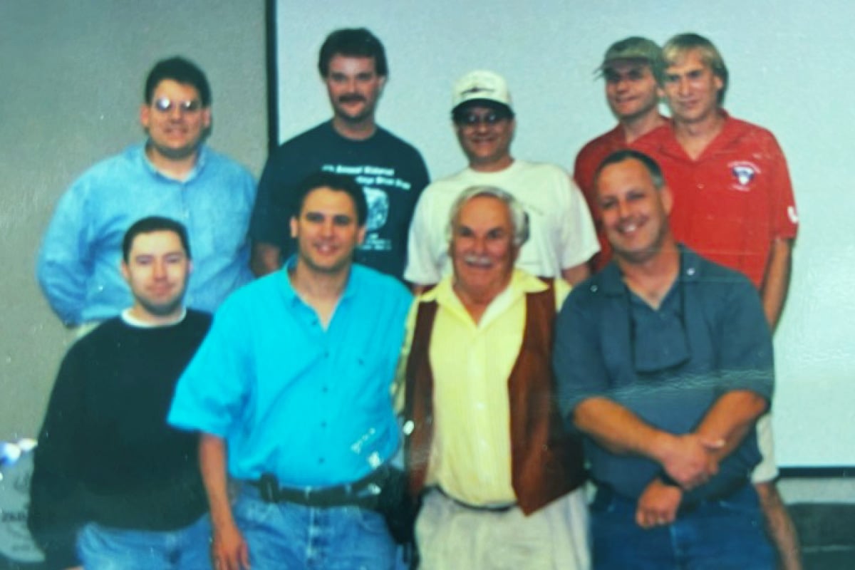 Armand Zildjian & group at the Zildjian factory tour48